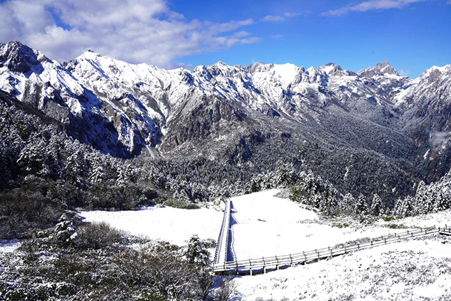 雪落官鹅沟